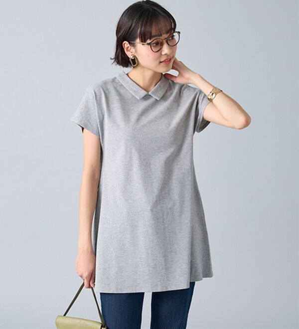 BELLUNA（ベルーナ）の「ヒンヤリ！綿１００％かのこポロチュニック（チュニック）」｜詳細画像