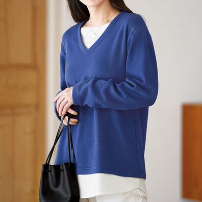 BELLUNA（ベルーナ）の「まるで着る毛布！裏ファー重ね着風チュニック（チュニック）」