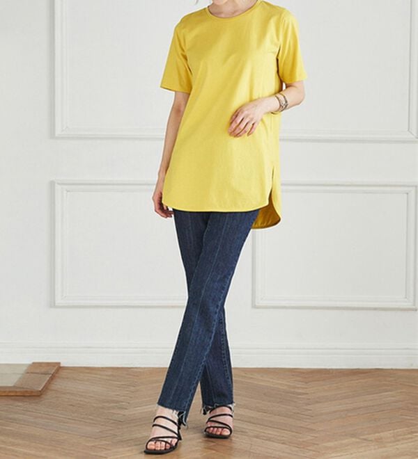 RANAN（ラナン）の「＜ＢＣ＞綿１００％ひんやりラウンドヘムプルオーバー（カットソー）」｜詳細画像