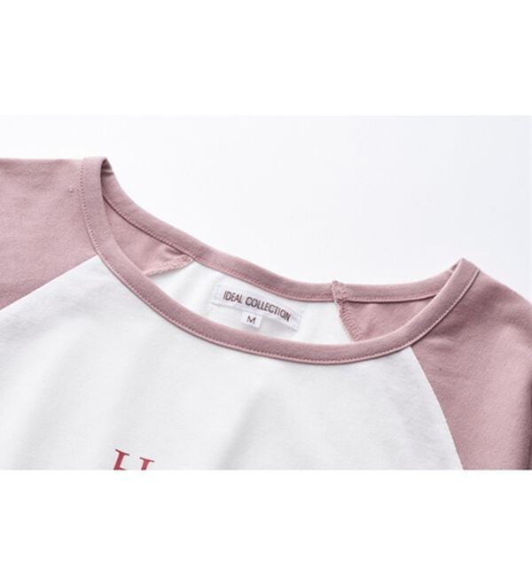 YU'NOW（ユナウ）の「ラグランスリーブＴシャツ＆ショートパンツセット（パジャマ・ルームウェア）」｜詳細画像