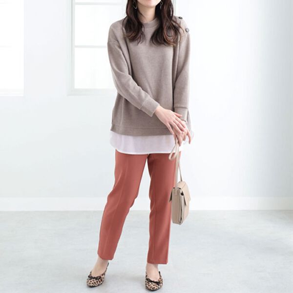 BELLUNA（ベルーナ）の「肩ボタン布帛切替チュニック（チュニック）」｜詳細画像