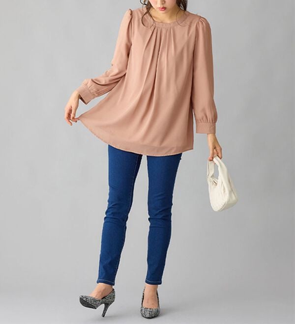 alotta（アロッタ）の「あったか裏地付タックデザインチュニック（チュニック）」｜詳細画像