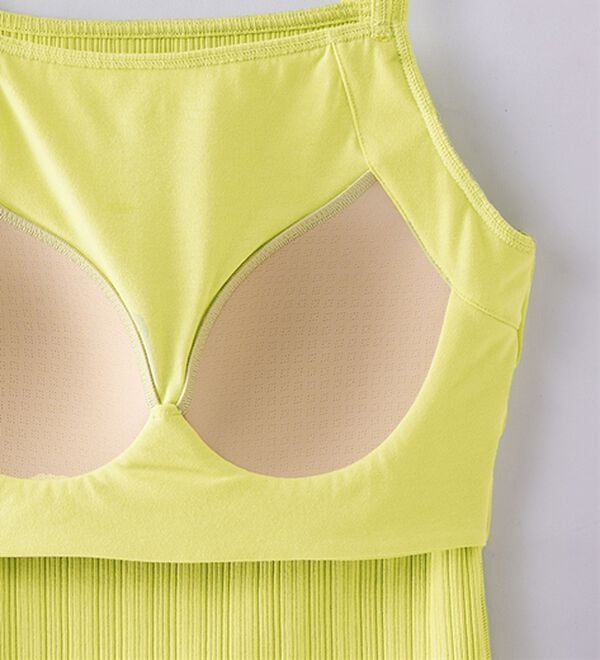 LAVIENNE（ラヴィエンヌ）の「サマ見え！綿混カップ付ランダムリブインナー（肌着・インナーウェア）」｜詳細画像