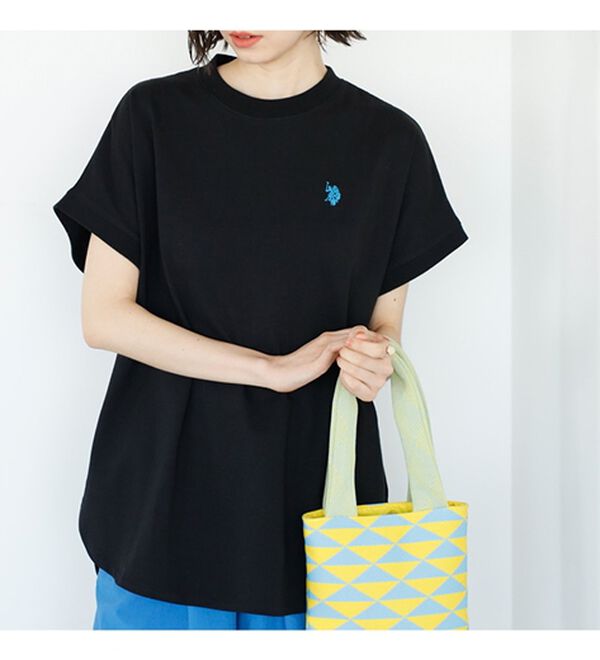 GeeRA（ジーラ）の「【新色追加】【ＵＳ．ＰＯＬＯ．ＡＳＳＮ】綿100％フレンチスリーブＴシャツ（Tシャツ）」｜詳細画像