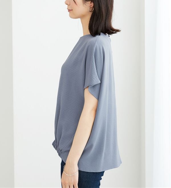 BELLUNA（ベルーナ）の「【2つの機能付き】お手入れ楽々！裾ギャザープルオーバー（ブラウス）」｜詳細画像