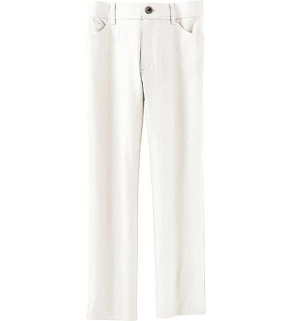 BELLUNA（ベルーナ）の「【イージーケア】ウルトラ美脚ストレッチアンクルパンツ（クロップドパンツ）」｜オフ白