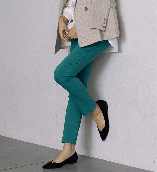 GeeRA（ジーラ）の「嬉しい機能付！股上深めのゆるフィットレギンスパンツ（フルレングスパンツ）」｜詳細画像