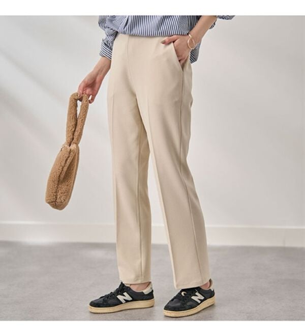 BELLUNA（ベルーナ）の「ジョーゼット素材フレアーパンツ（フルレングスパンツ）」｜詳細画像