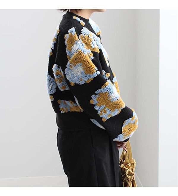 GeeRA（ジーラ）の「花柄ボアジャカードプルオーバー（トレーナー・スウェット）」｜詳細画像