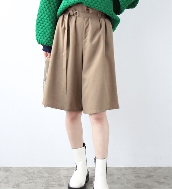 GeeRA（ジーラ）の「ベルト付ショートパンツ（その他パンツ）」｜詳細画像