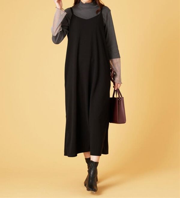 BELLUNA（ベルーナ）の「【2点セット】袖切替プルオーバー付ワンピアンサンブル（その他ワンピース）」｜詳細画像