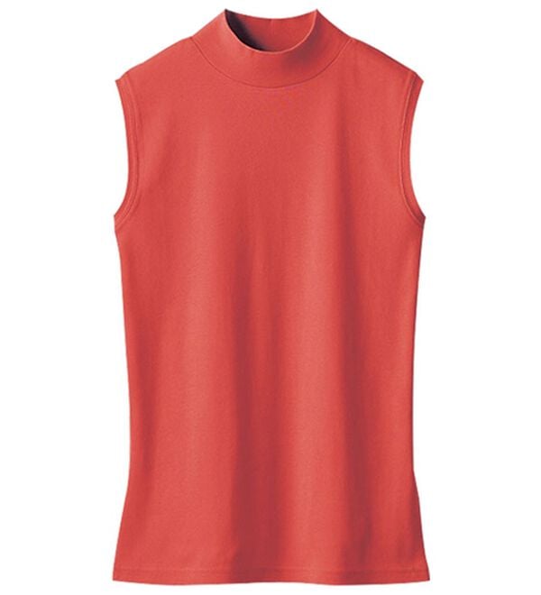 LAVIENNE（ラヴィエンヌ）の「【医師オススメ】ＵＶカット綿１００％スリーブレスハイネックプルオーバー＜カラフルコットン＞（肌着・インナーウェア）」｜詳細画像