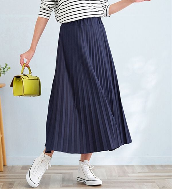 BELLUNA（ベルーナ）の「洗っても形が崩れにくい！プリーツスカート（ロングスカート）」｜詳細画像