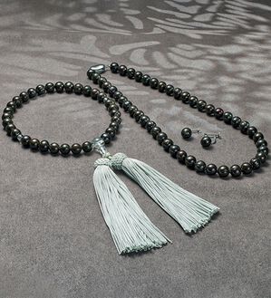 ルフラン（ルフラン）の「【３点セット】黒染淡水パール３点セット（その他ジュエリー・アクセサリー）」｜3点セット