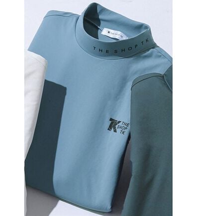 「＜ザ　ショップ　ティーケー＞接触冷感モックネックＴシャツ（メンズＴシャツ）」