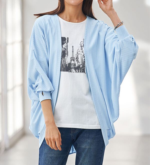 BELLUNA（ベルーナ）の「ひんやりドルマンカットソーカーディガン（その他カーディガン）」｜詳細画像