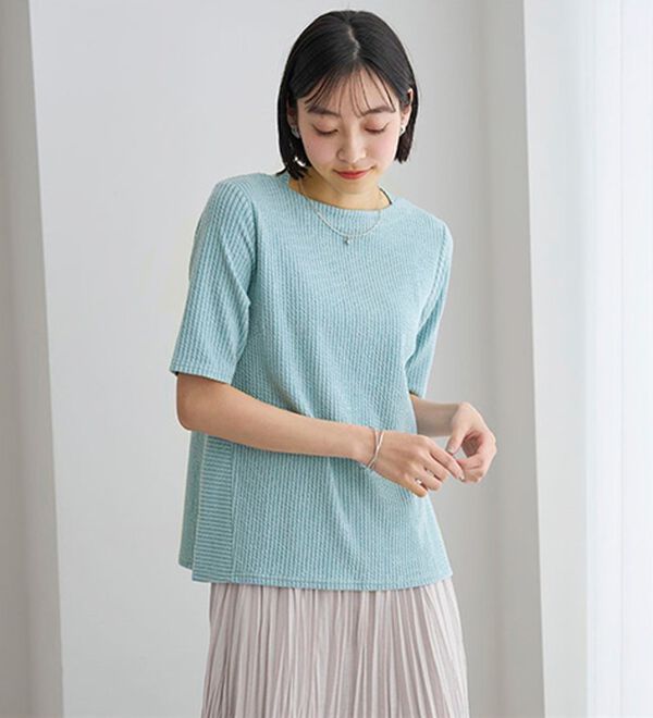 BELLUNA（ベルーナ）の「テンセル（ＴＭ）繊維混ストレッチプルオーバー（カットソー）」｜詳細画像