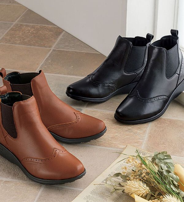 ルフラン（ルフラン）の「ラックウォーク　４Ｅウィングチップサイドゴアブーツ（ブーツ）」｜詳細画像