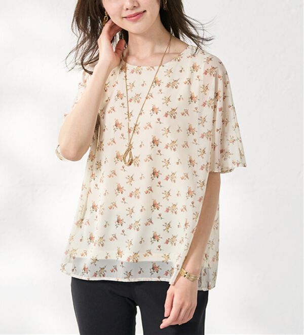 BELLUNA（ベルーナ）の「シフォン素材ドルマンデザインブラウス（ブラウス）」｜詳細画像