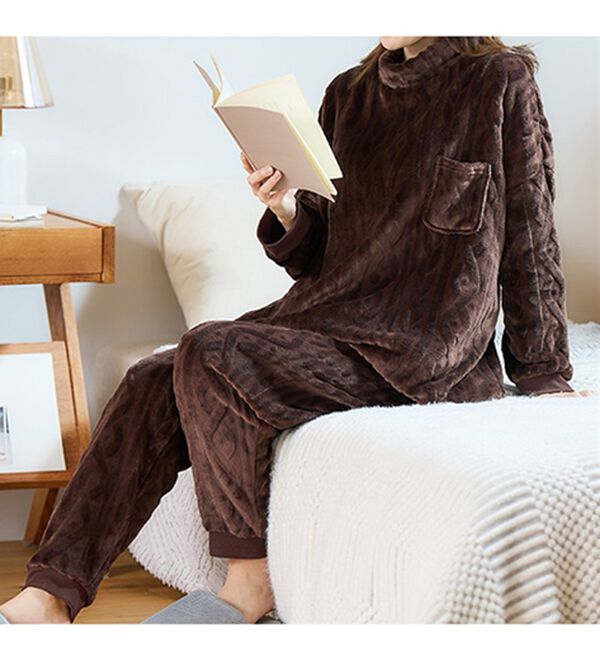 LAVIENNE（ラヴィエンヌ）の「ふわっもこケーブルフリースパジャマ（パジャマ・ルームウェア）」｜詳細画像