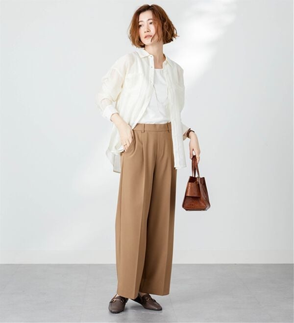 BELLUNA（ベルーナ）の「ほどよい透け感！シアー楊柳エアリーシャツ（シャツ）」｜詳細画像