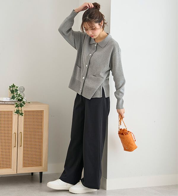 BELLUNA（ベルーナ）の「まるではく毛布！静電防止付裏ファーワイドパンツ（フルレングスパンツ）」｜詳細画像
