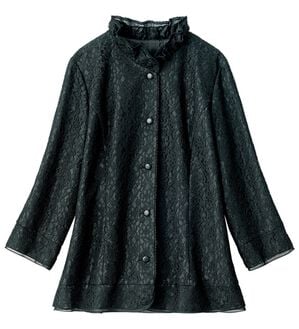 ルフラン（ルフラン）の「上品レースのブラウスジャケット（ブラックフォーマル（喪服・礼服））」｜黒