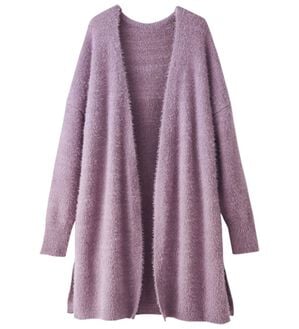 BELLUNA（ベルーナ）の「ふんわりシャギー素材ニットカーディガン（ニットカーディガン）」｜グレイッシュパープル