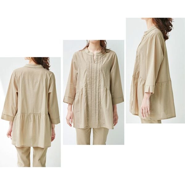 BELLUNA（ベルーナ）の「リサイクルコットンタックデザインブラウス（ブラウス）」｜詳細画像