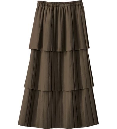 BELLUNA（ベルーナ）の「アシメデザインプリーツスカート（ロングスカート）」