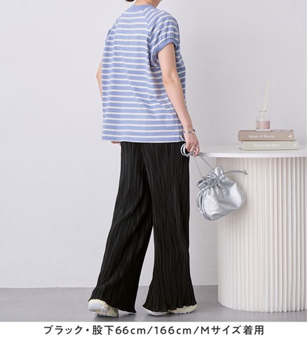 Viola e Viola（ヴィオラ エ ヴィオラ）の「着心地楽ちん！さらっと軽やかプリーツパンツ（フルレングスパンツ）」｜詳細画像