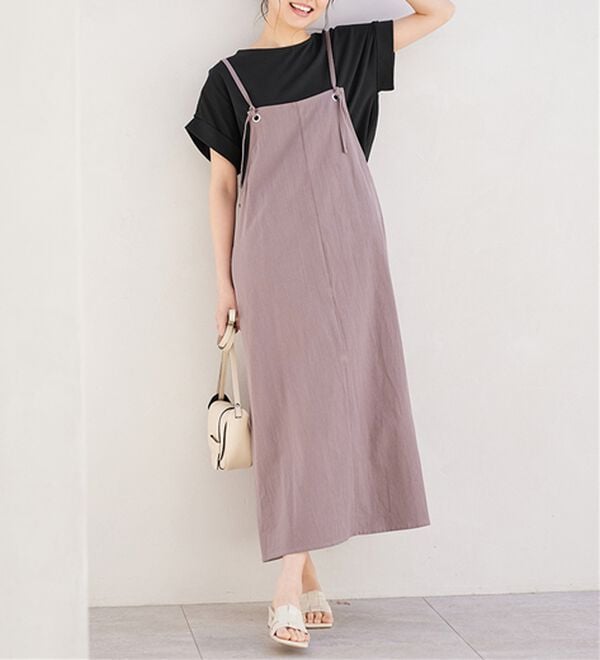 Viola e Viola（ヴィオラ エ ヴィオラ）の「【接触冷感】綿１００％前後２ＷＡＹタックトップス　さらひやりコットン（カットソー）」｜詳細画像