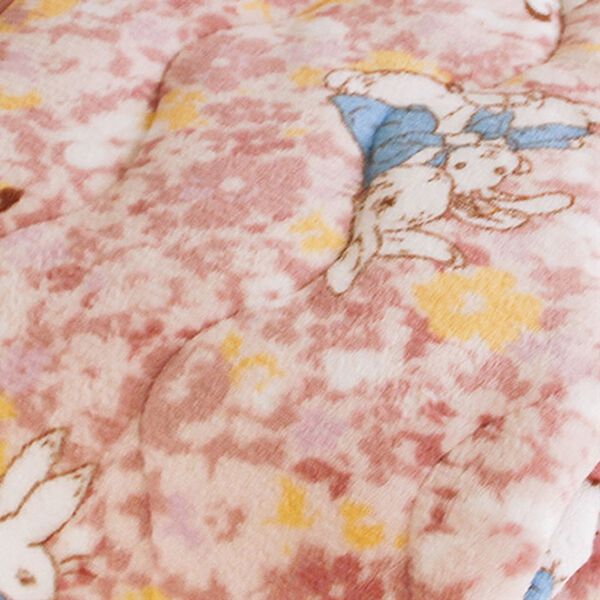 「ピーターラビット　あったかフランネル敷きパッド・枕パッド＜フラワー＞〈合わせ毛布・シートクッション〉（敷パッド）」｜詳細画像