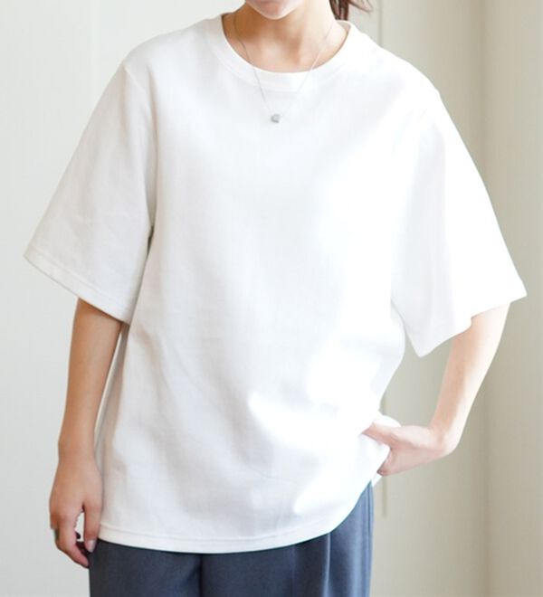 A HAPPY MARILYN（アハッピーマリリン）の「【Ｍ～８Ｌ／選べるシルエット・袖丈】綿混ベーシックＴシャツ（Tシャツ）」｜詳細画像