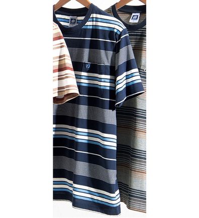 「＜ハンテン＞マルチボーダーＴシャツ（メンズＴシャツ）」