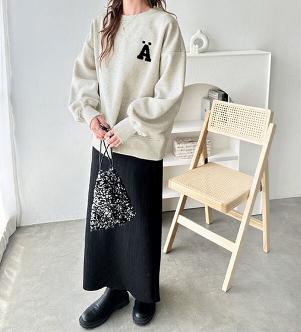 サガラ刺繍裏起毛スウェット - ベルーナ【公式】