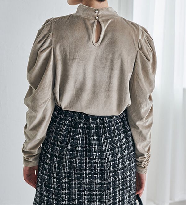 RANAN（ラナン）の「ベロアパワショルハイネックプルオーバー（カットソー）」｜詳細画像