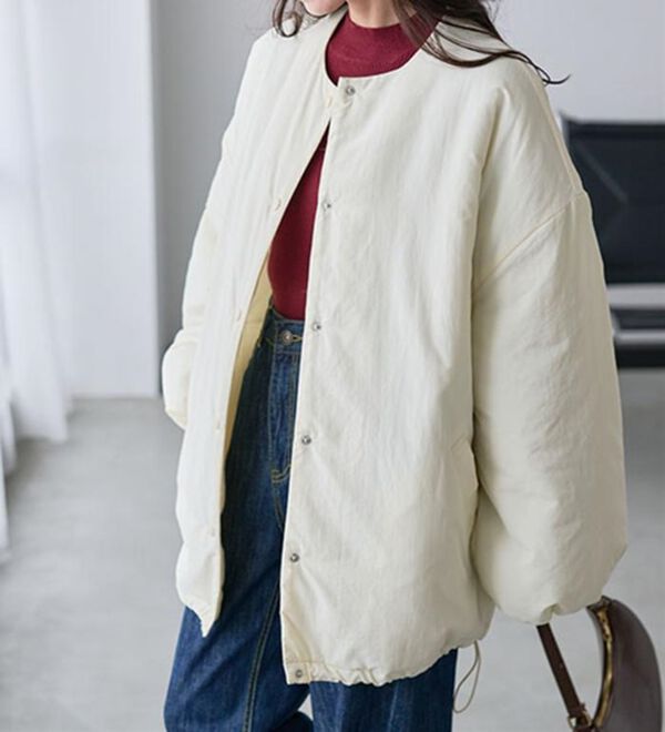 VIRINA ノーカラーブルゾン VIRINA ノーカラーブルゾン