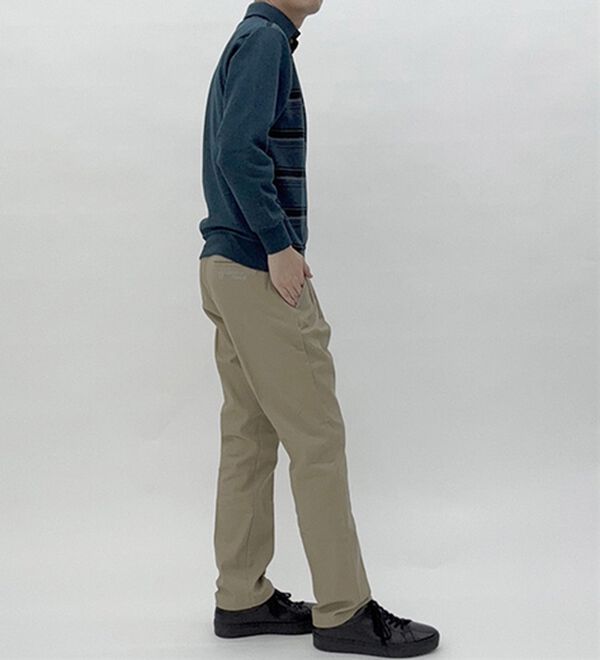 「＜ニコル　モリソン＞暖か衿デザイントレーナー　ボーダー（メンズトレーナー）」｜詳細画像