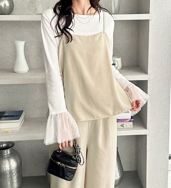 GeeRA（ジーラ）の「セットアップ風キャミソールサロペット（オールインワン）」｜詳細画像