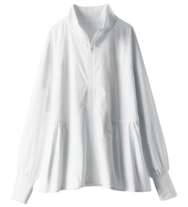 BELLUNA（ベルーナ）の「紫外線を快適にブロック！ギャザー切替ラッシュガードジャケット（パーカー）」｜詳細画像