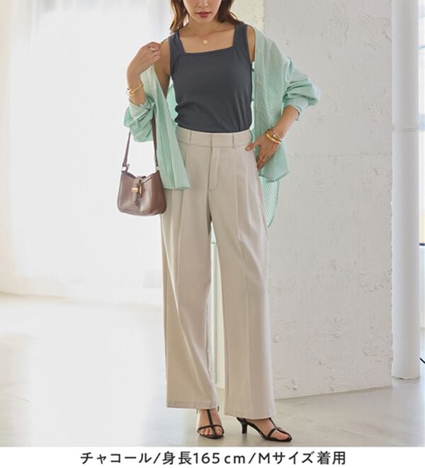 Viola e Viola（ヴィオラ エ ヴィオラ）の「保冷剤ポケット付スクエアタンクトップ（タンクトップ・キャミソール）」｜詳細画像