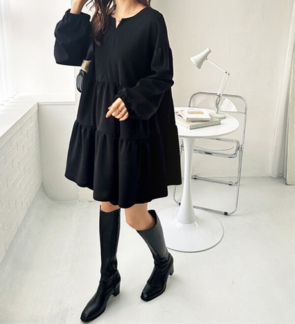 GeeRA（ジーラ）の「前後２ＷＡＹボリュームティアードブラウス（チュニック）」｜詳細画像