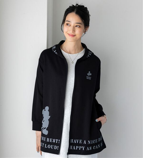 BELLUNA（ベルーナ）の「＜Ｄｉｓｎｅｙ＞【ミッキー】ロゴプリント裏メッシュパーカー（パーカー）」｜詳細画像