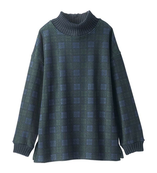 BELLUNA（ベルーナ）の「まるで着る毛布！静電防止付裏ファーニットリブトレーナー（トレーナー・スウェット）」｜詳細画像