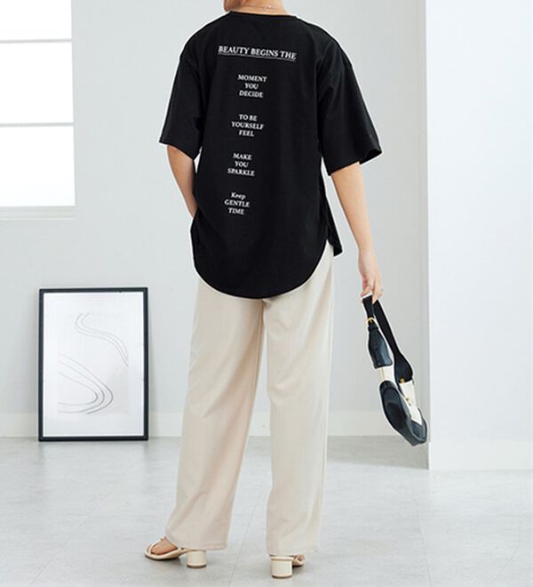 GeeRA（ジーラ）の「プリントチュニックＴシャツ（カットソー）」｜詳細画像