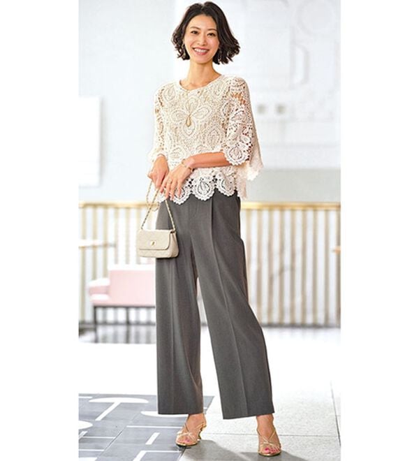 BELLUNA（ベルーナ）の「クロシェ編みプルオーバー（ニット・セーター）」｜詳細画像