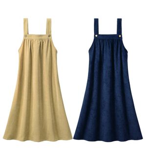 ルフラン（ルフラン）の「【２色組】ほっこり素材のジャンスカエプロン（エプロン）」｜2色組