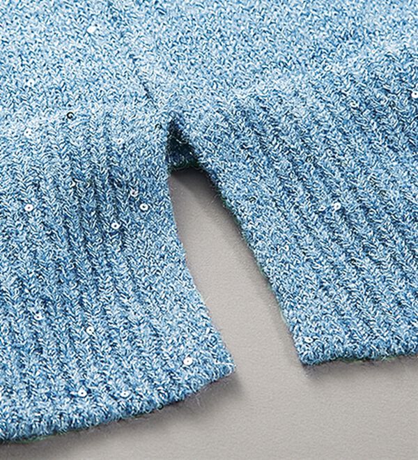 BELLUNA（ベルーナ）の「ラメ調バックスリットニットプルオーバー（ニット・セーター）」｜詳細画像