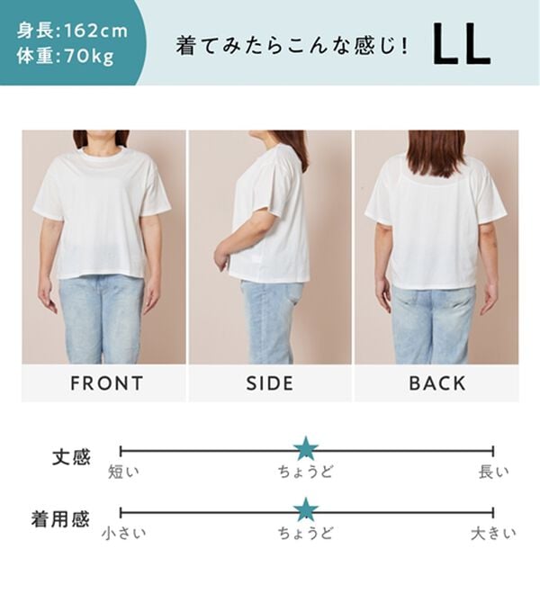 Viola e Viola（ヴィオラ エ ヴィオラ）の「【接触冷感】ほんのり透け感綿混セミシアートップス（カットソー）」｜詳細画像